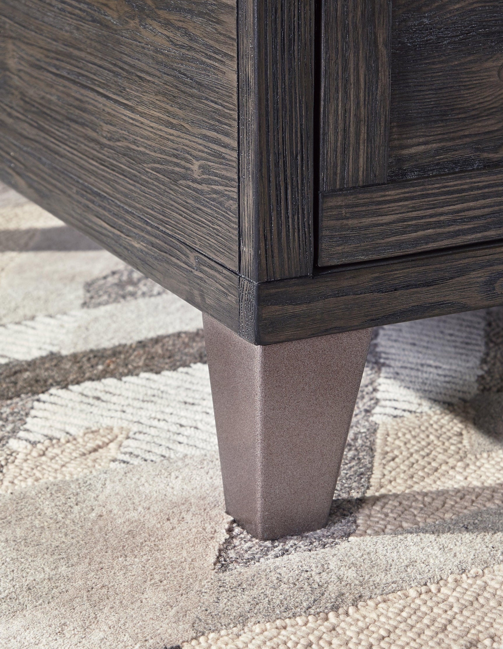 Todoe Dark Gray Coffee Table With 2 End Tables - Ella Furniture