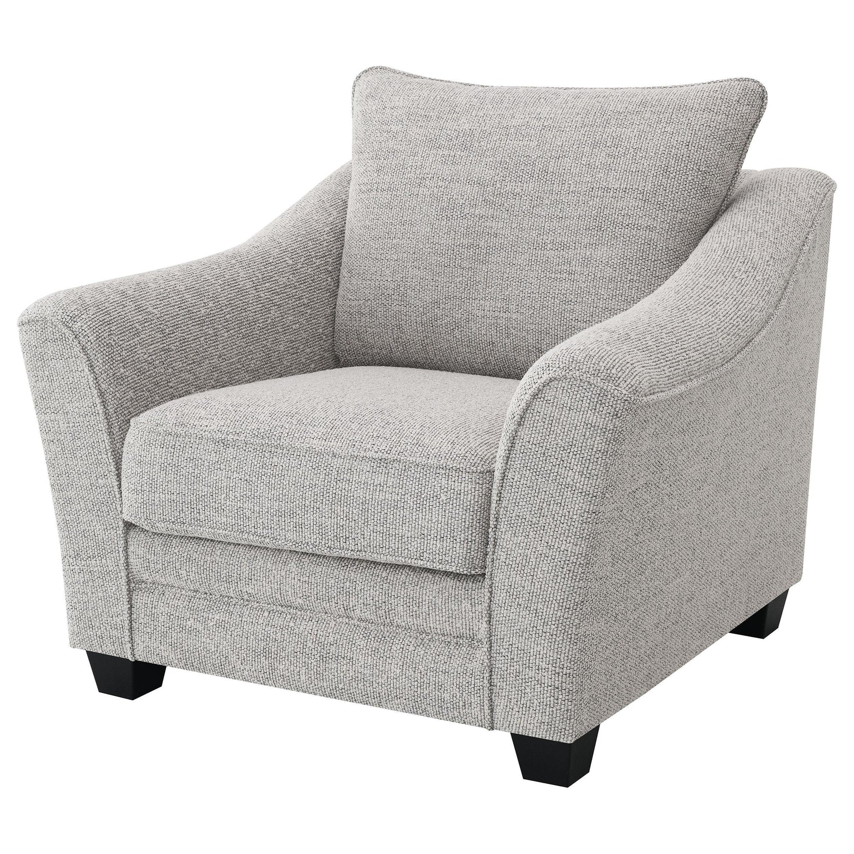 Tomkins Boucle Upholstered Chair Light Grey 509673 - Ella Furniture