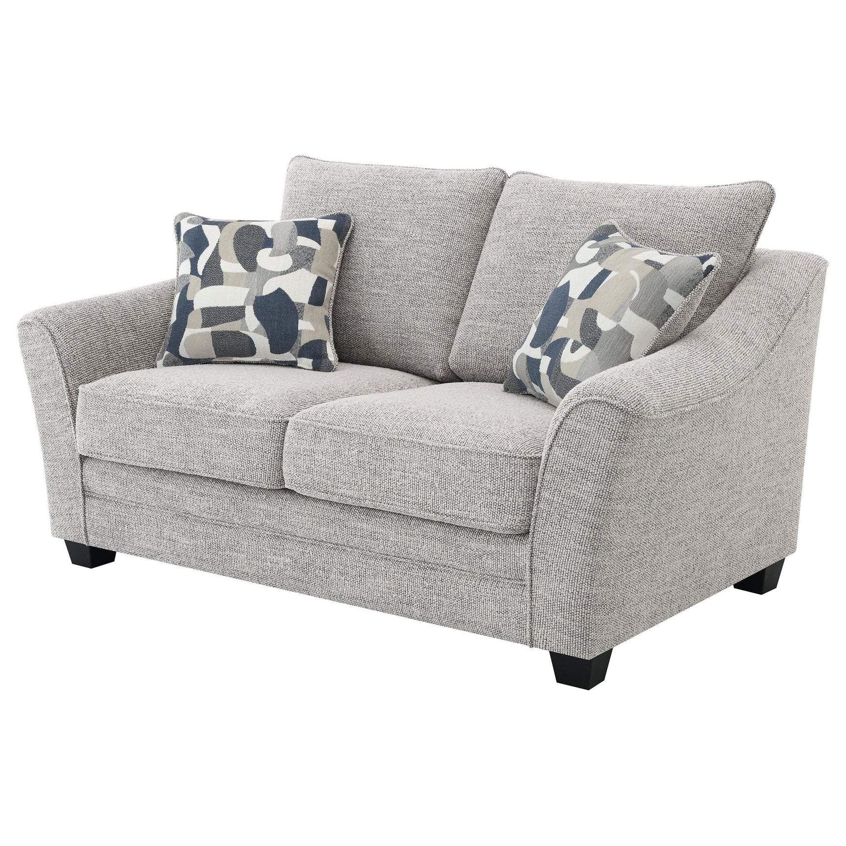 Tomkins Boucle Upholstered Loveseat Light Grey 509672 - Ella Furniture