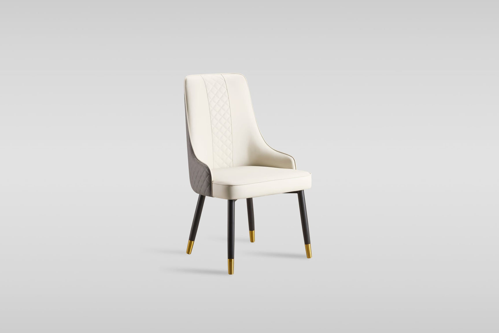 Toni Dining Chair in Beige and Grey with Diamond Stitching from Ella Furniture