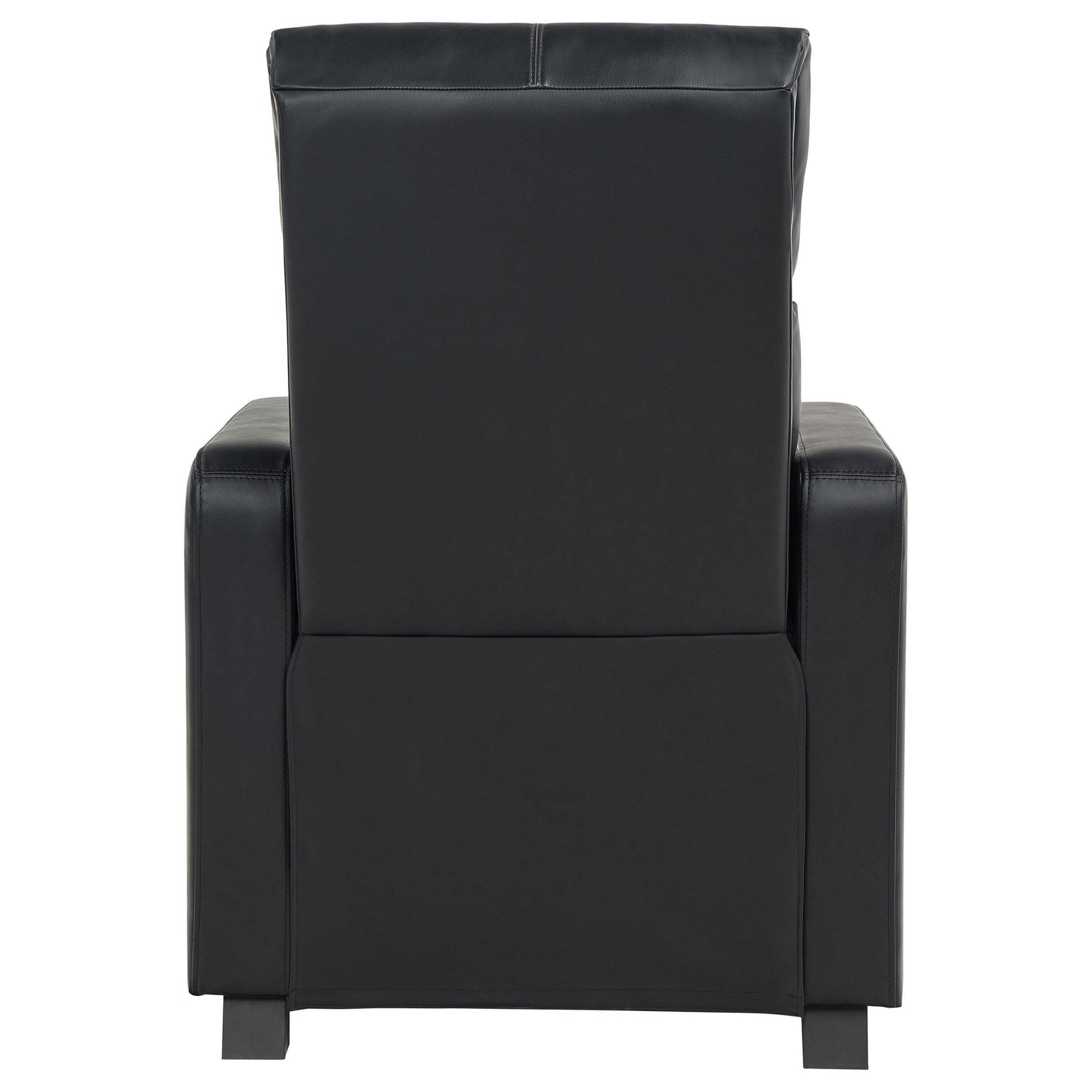 TOOHEY HOME THEATER COLLECTION Toohey Upholstered Tufted Recliner Living Room Set Black 600181-S5B - Ella Furniture