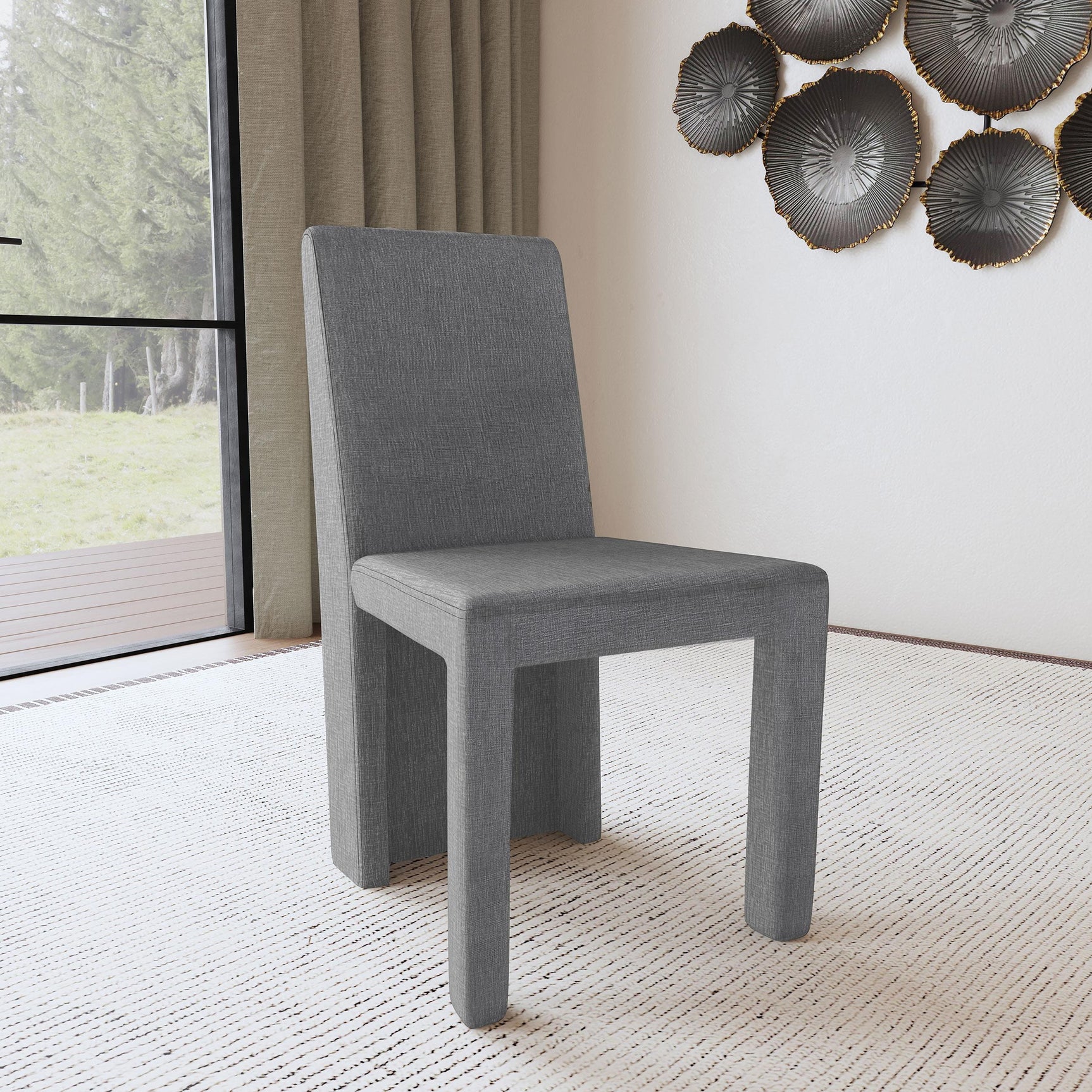 Tordera Velvet Upholstered Dining Side Chair Grey (Set of 2) 108512 - Ella Furniture