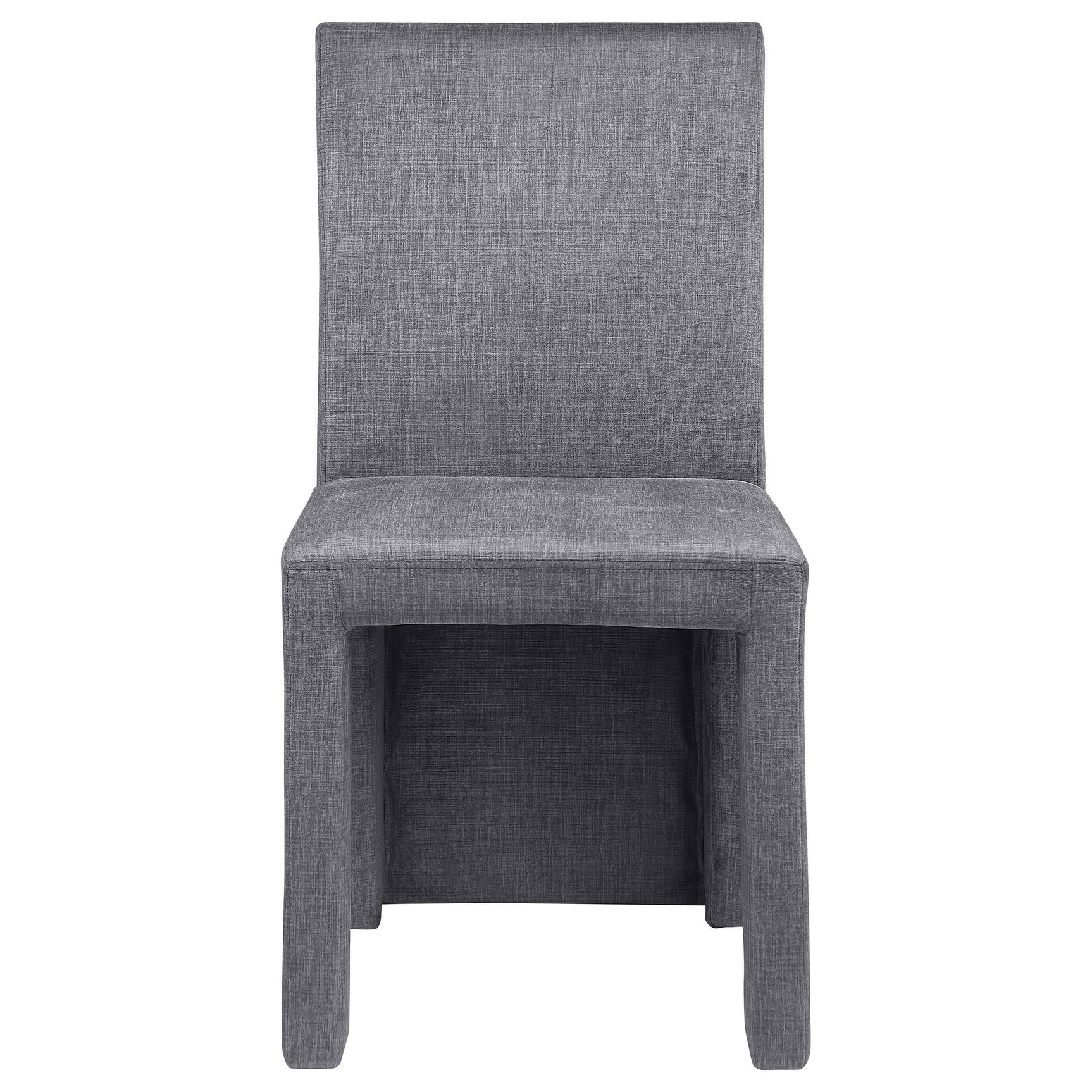 Tordera Velvet Upholstered Dining Side Chair Grey (Set of 2) 108512 - Ella Furniture