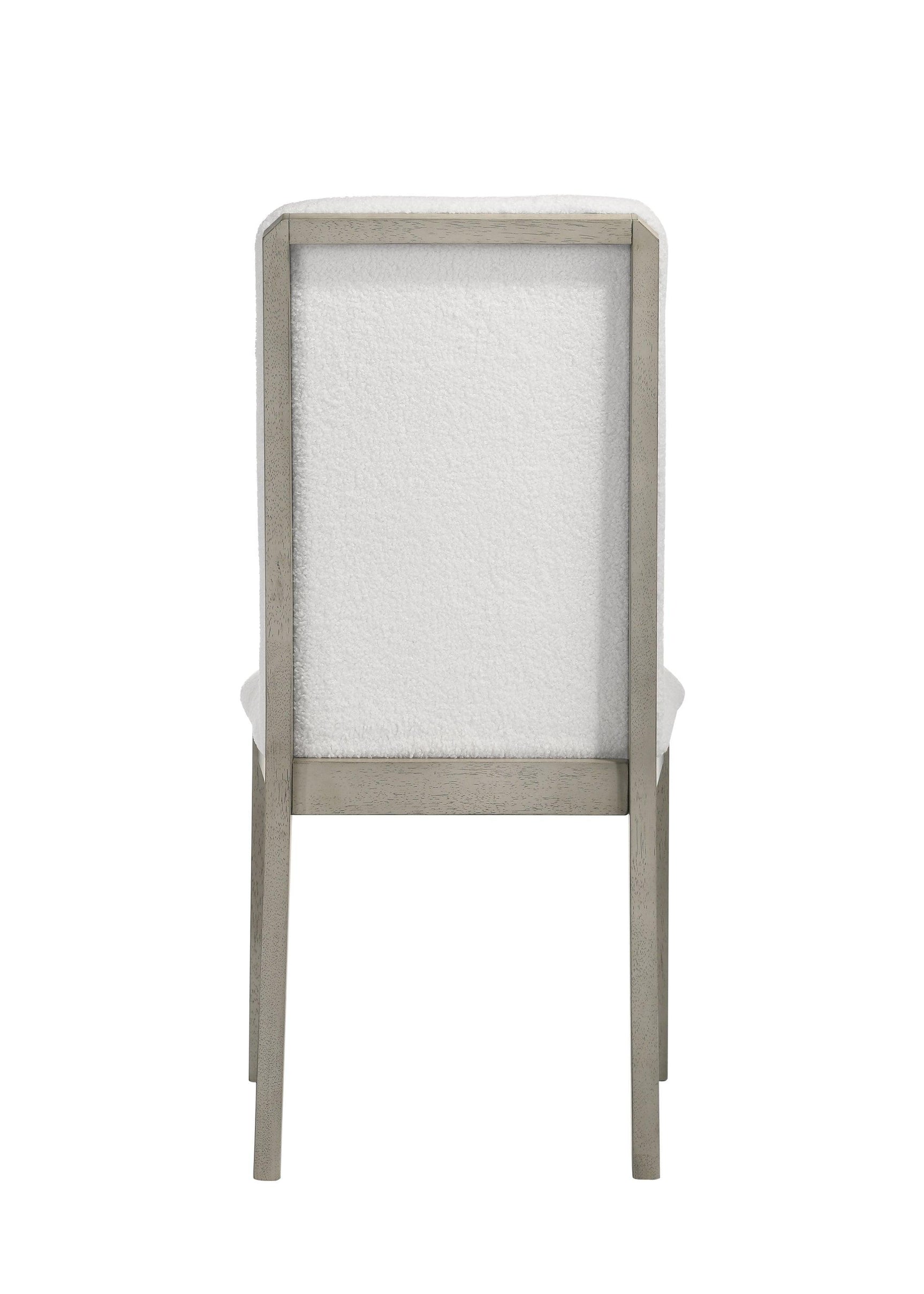 Torrie Gray/White Modern Solid Wood And Veneers Polyester Dining Room Set - Ella Furniture