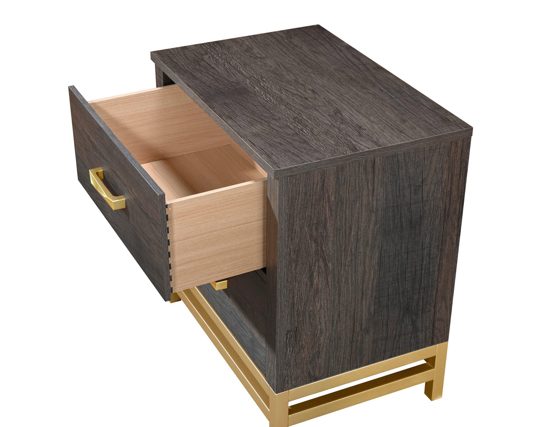 Trevor Dark Brown Modern Contemporary Solid Wood And Veneers 5-Drawers Chest - Ella Furniture