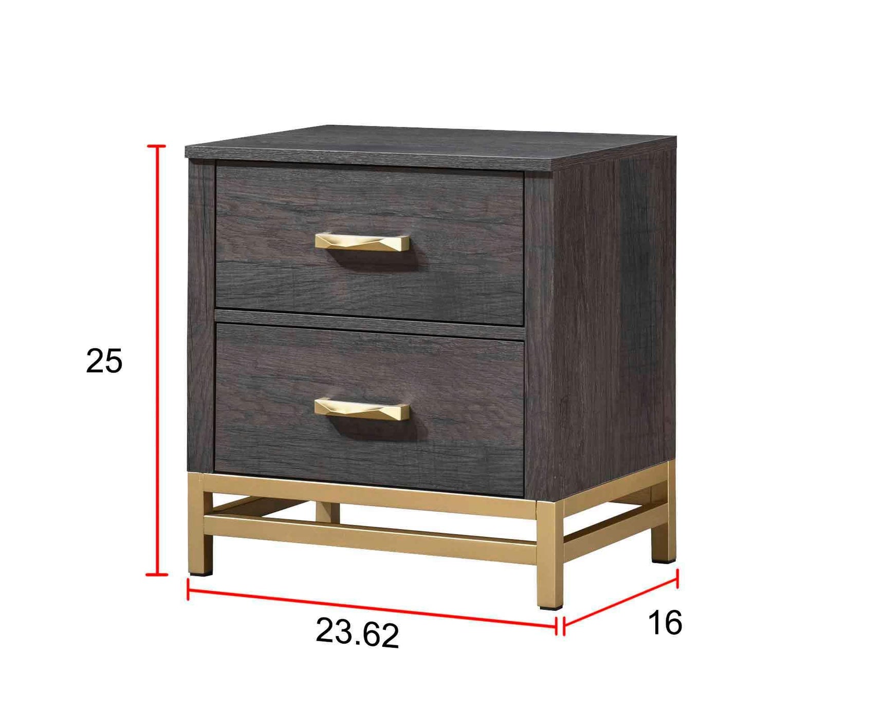 Trevor Dark Brown Modern Contemporary Solid Wood And Veneers 5-Drawers Chest - Ella Furniture