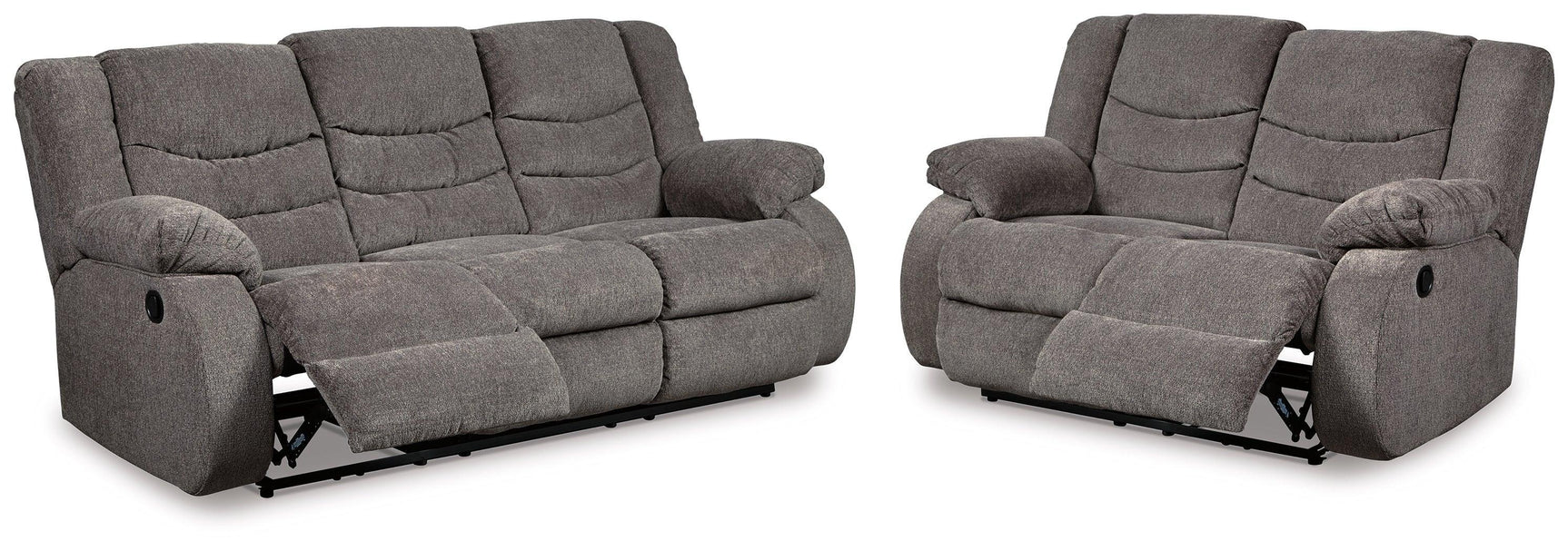Tulen Gray Sofa And Loveseat - Ella Furniture