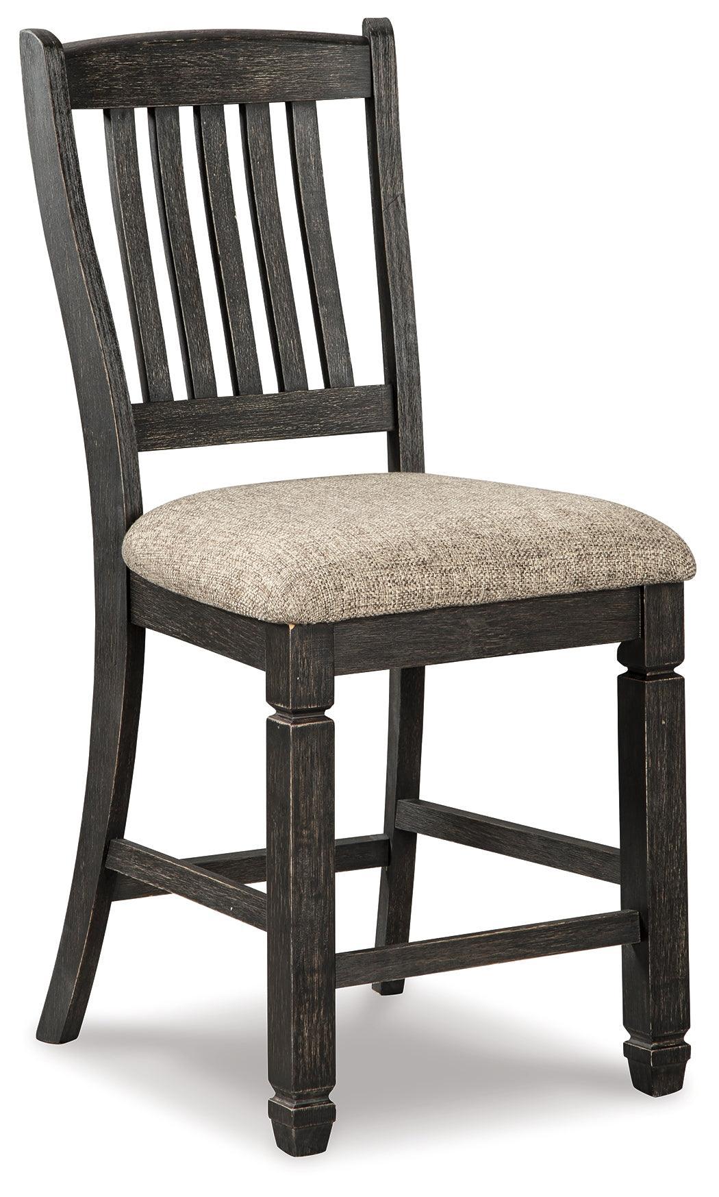 Tyler Black/gray Creek Counter Height Dining Table And 4 Barstools And Bench - Ella Furniture