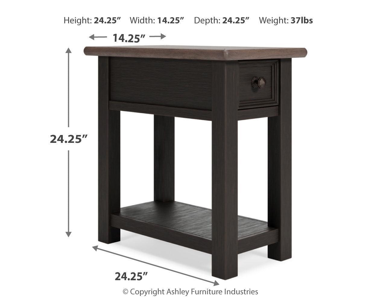 Tyler Grayish Brown/black Creek 2 End Tables PKG010343 - T736-107 | T736-107 - Ella Furniture