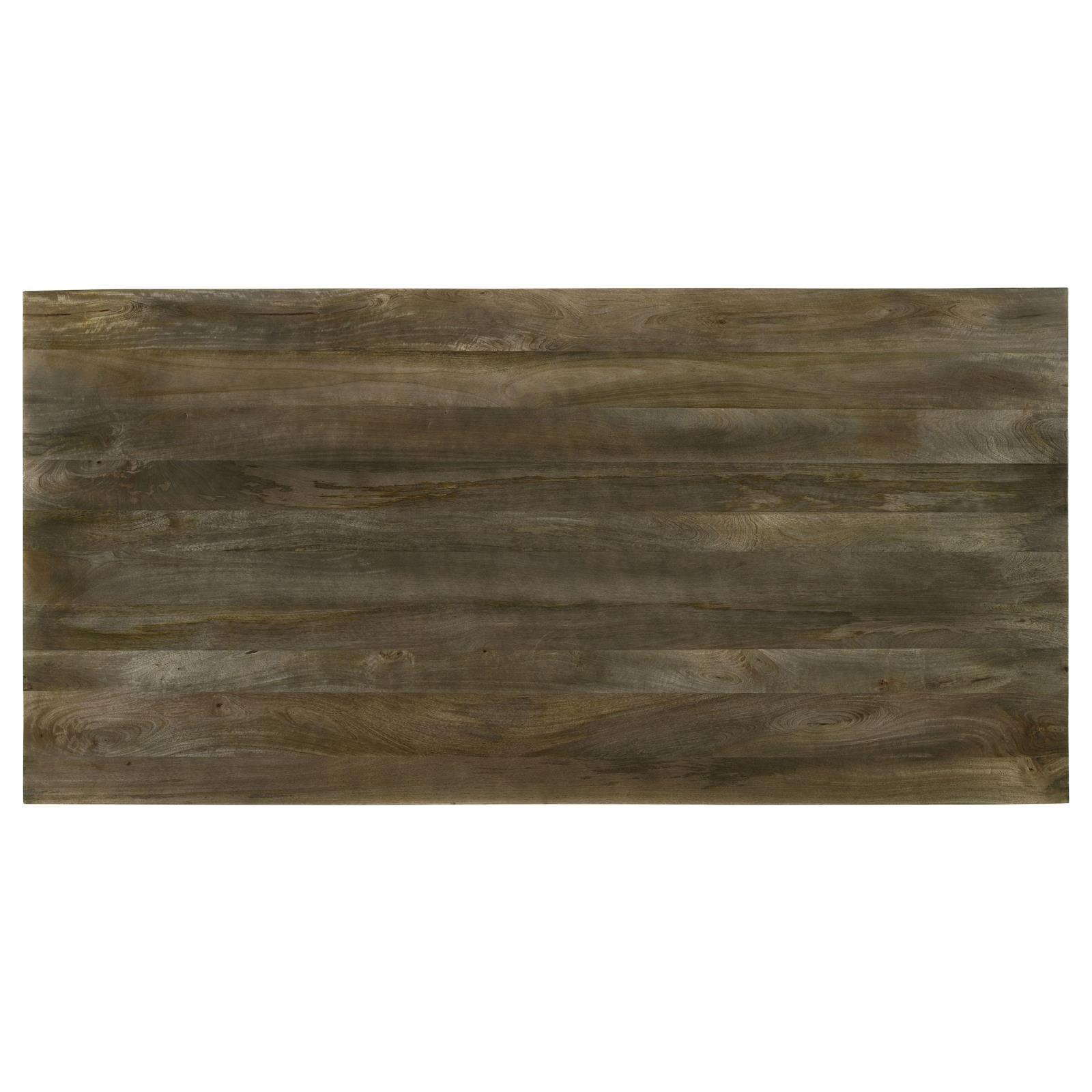 Tyler Rectangular Double V-leg Dining Table Mango Brown 130511 - Ella Furniture