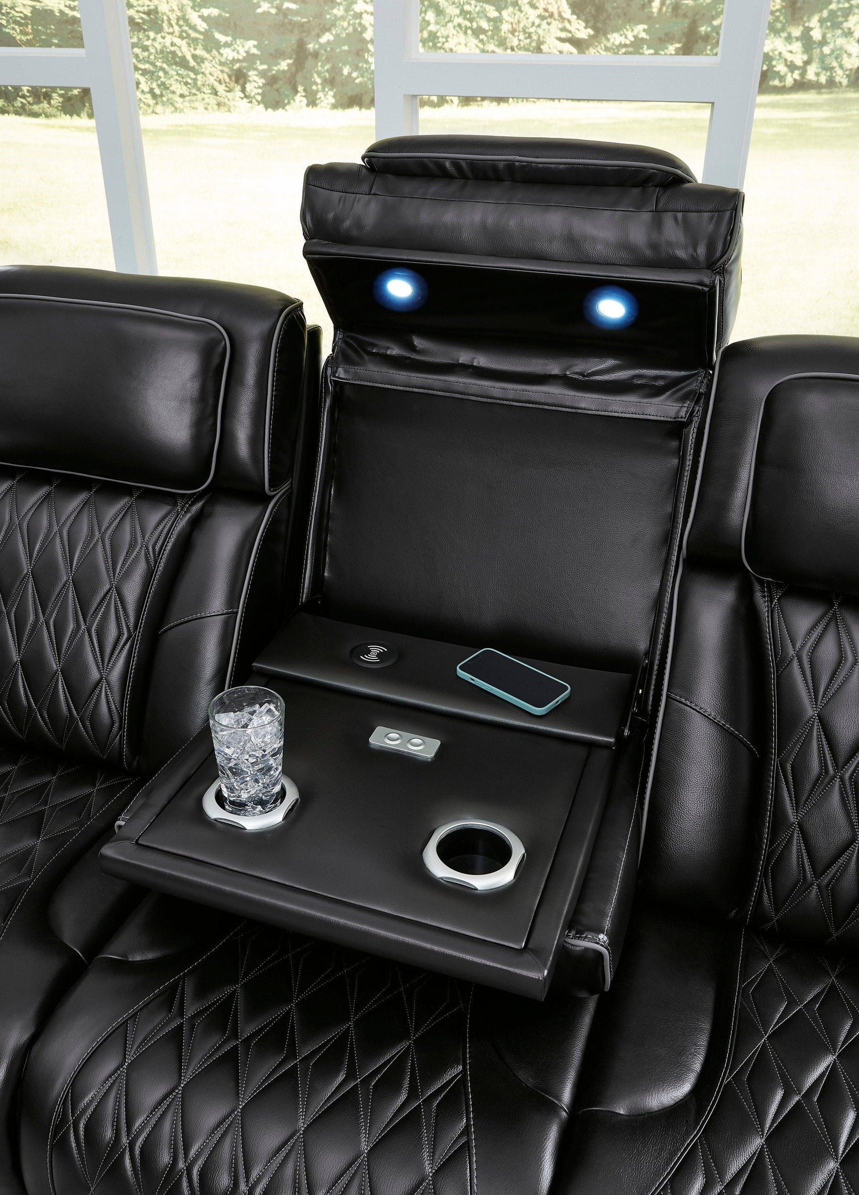 U271-06 Power Reclining Set (Genuine Leather + Air Massage)* - Ella Furniture