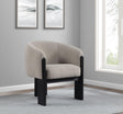 Valdez Boucle Upholstered Barrel Back Accent Chair Beige 903165 - Ella Furniture