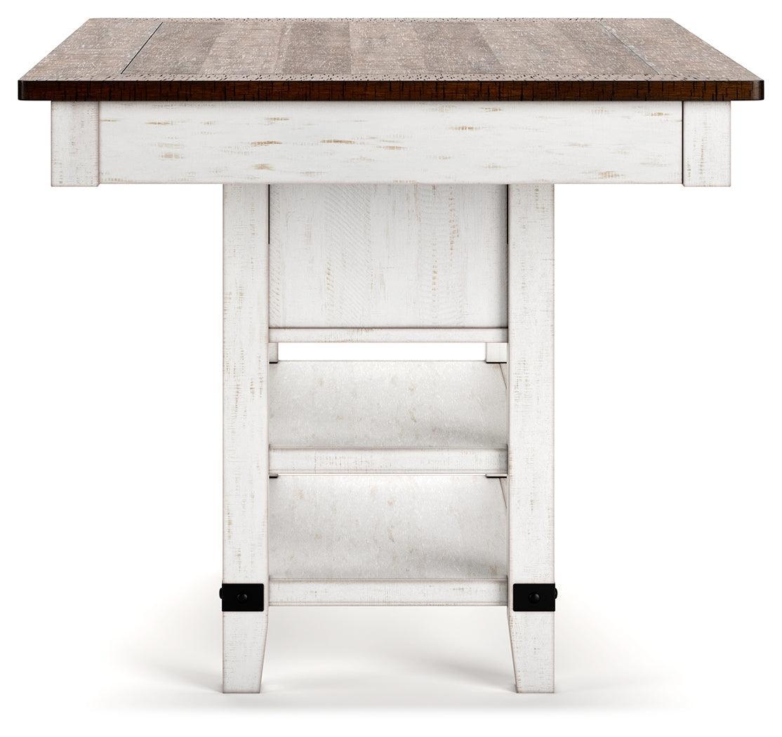 Valebeck White/Brown Counter Height Dining Table D546-32 - Ella Furniture