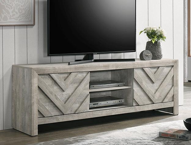 Valor Gray Modern Contemporary Solid Wood And Veneers Storage Tv Stand - Ella Furniture