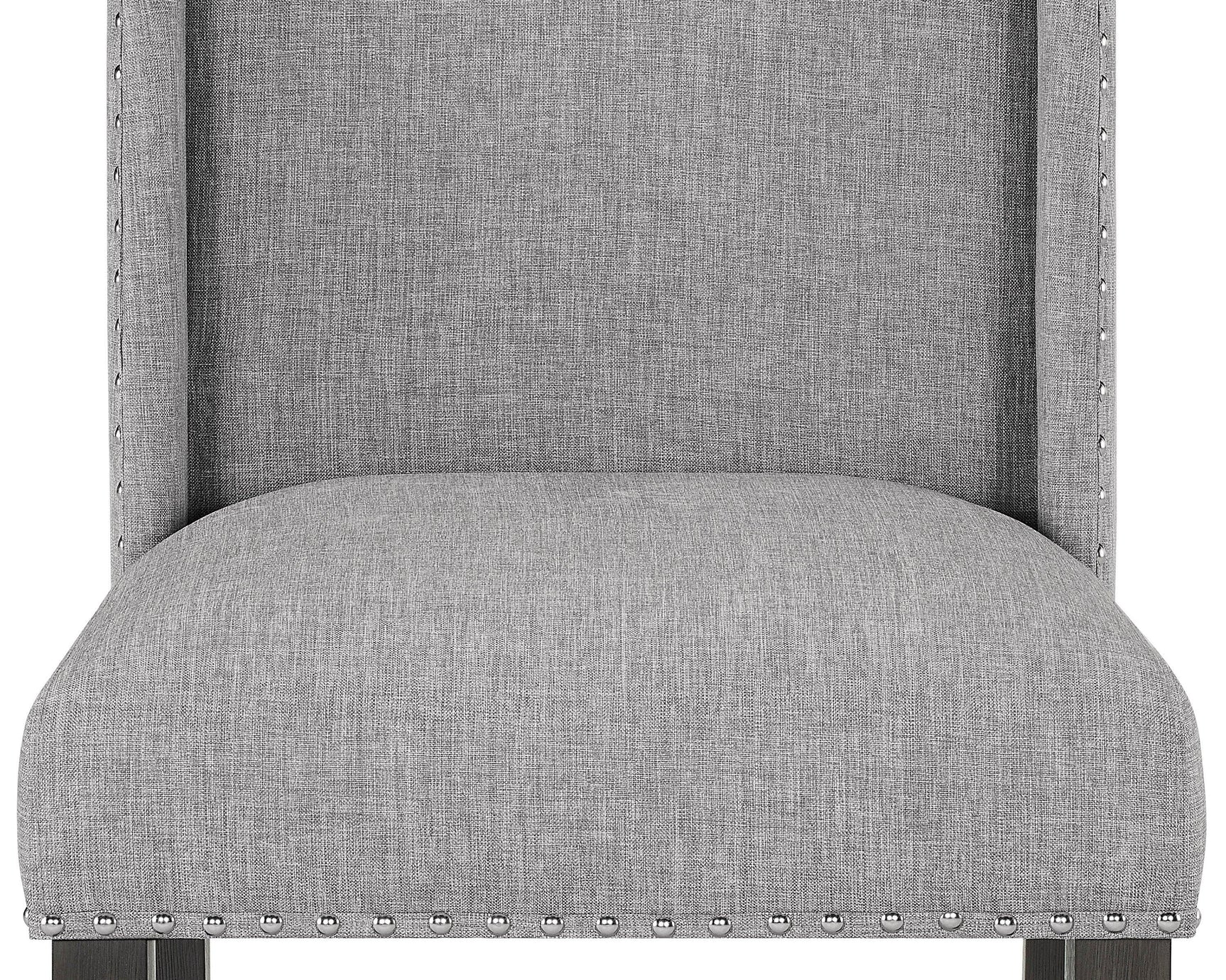 Vance White-Gray Faux Marble Fabric Seat Rectangular Dining Room Set - Ella Furniture