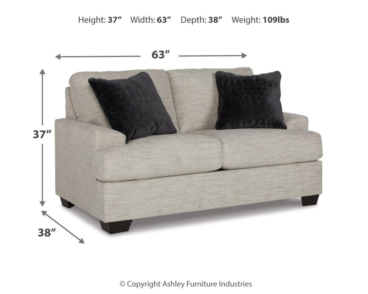 Vayda Pebble Sofa And Loveseat - Ella Furniture