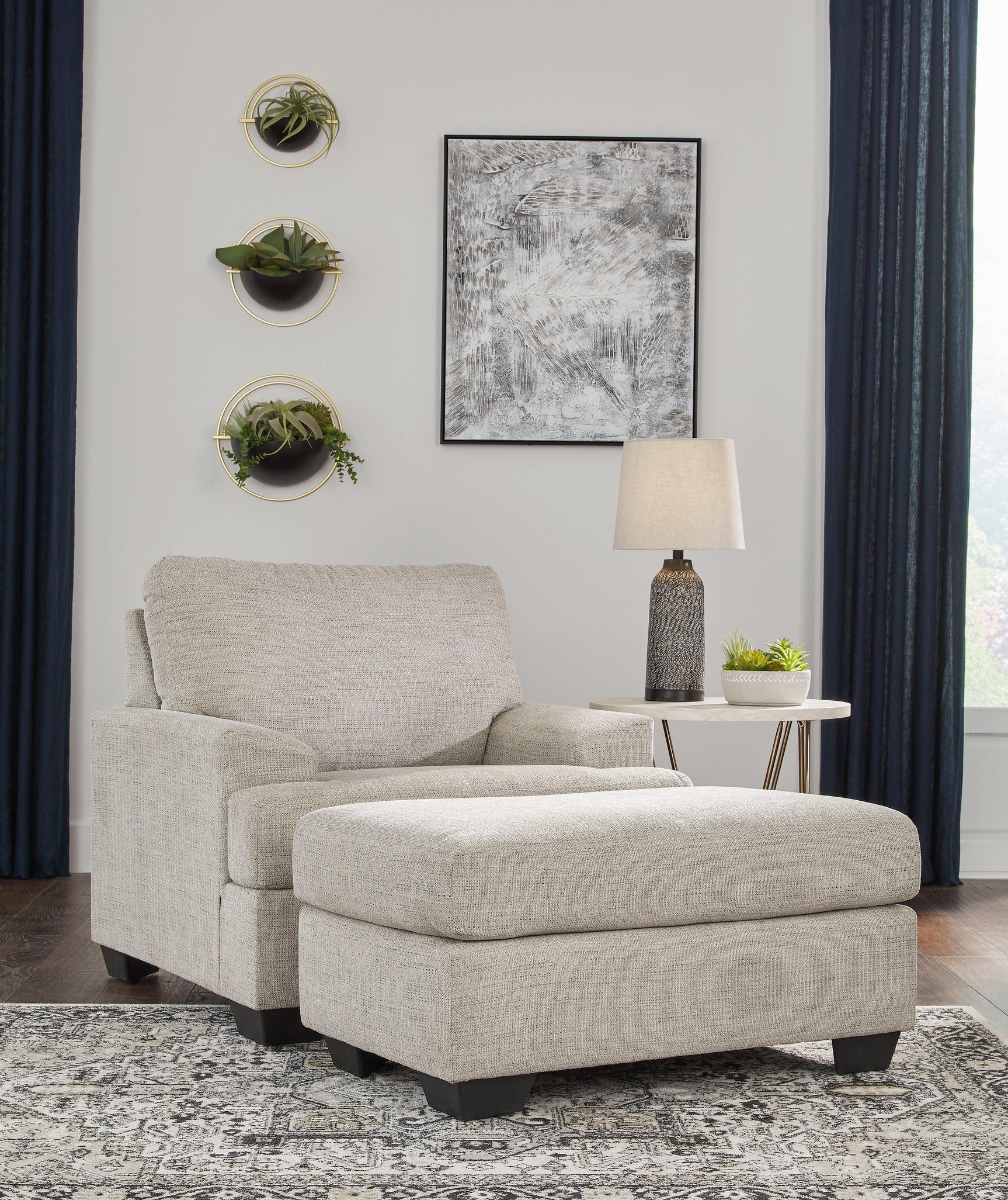 Vayda Pebble Sofa, Loveseat, Chair And Ottoman - Ella Furniture