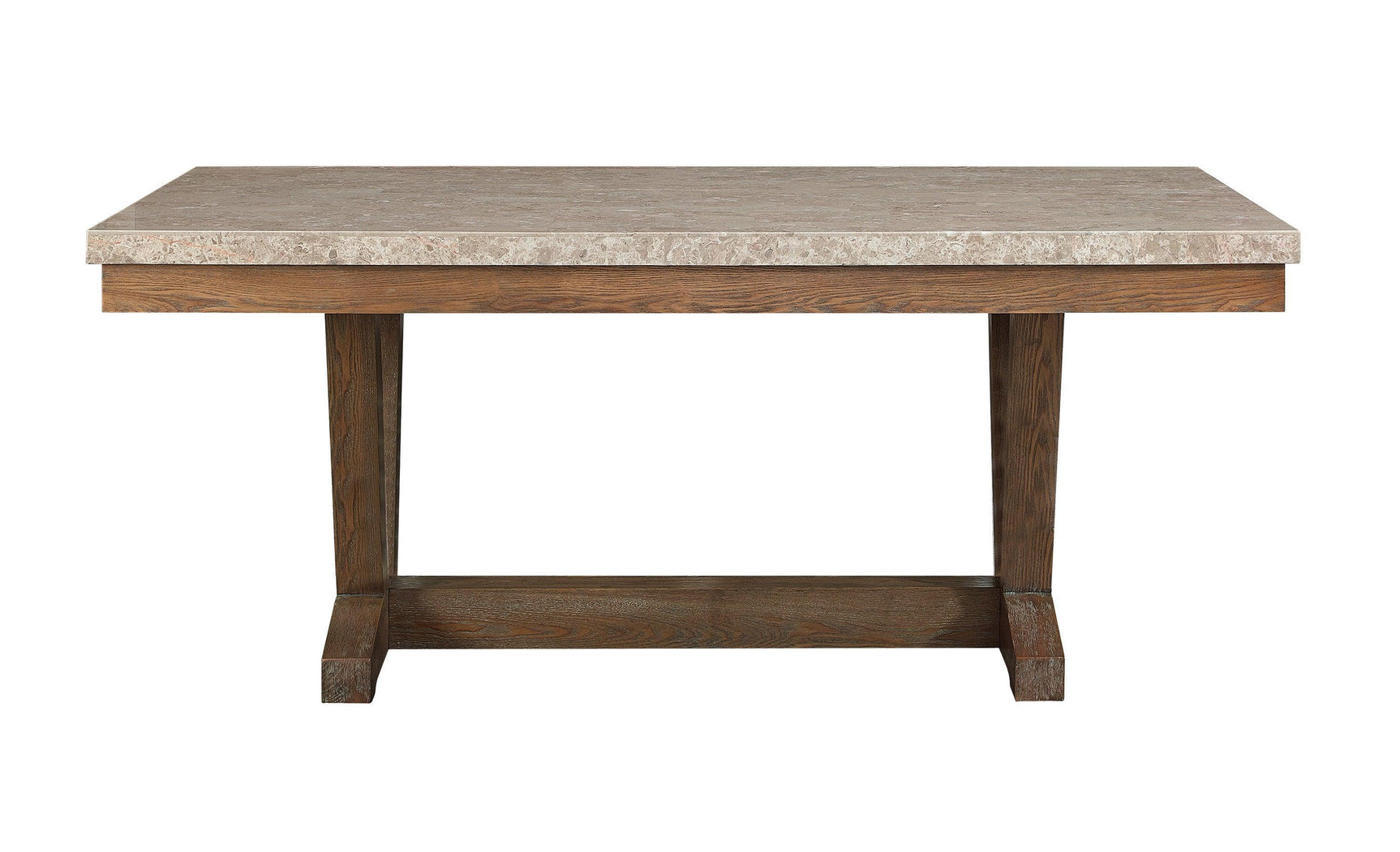 Vesper Brown/Gray Marble Rectangular Transitional Wood And Veneers Dining Room Set - Ella Furniture