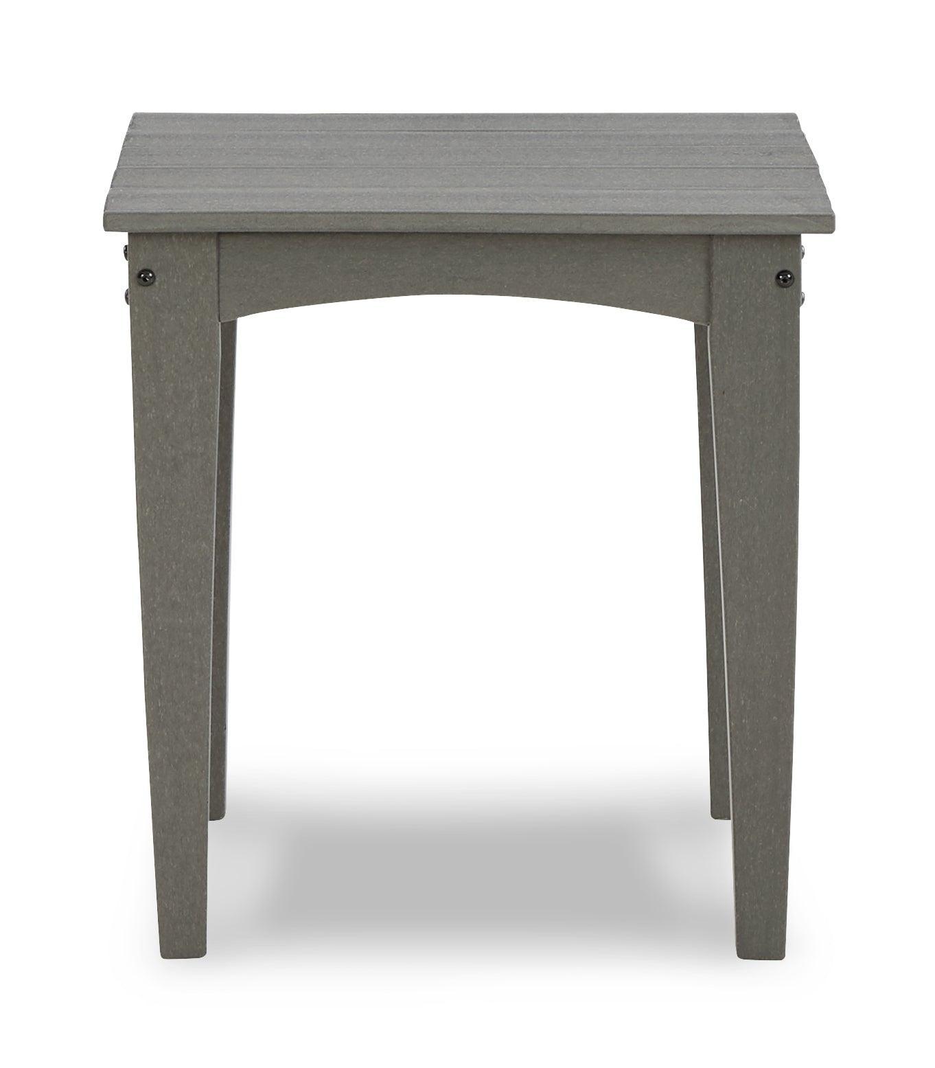 Visola Gray Outdoor Chair With End Table - Ella Furniture