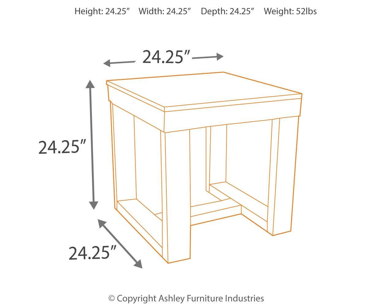 Watson Dark Brown Coffee Table With 1 End Table - Ella Furniture