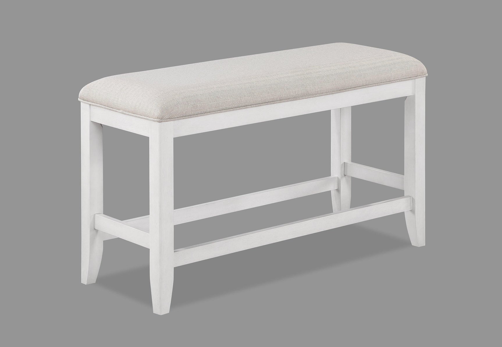 Wendy White Farmhouse Modern Wood And Veneers Rectangular Counter Height - Ella Furniture