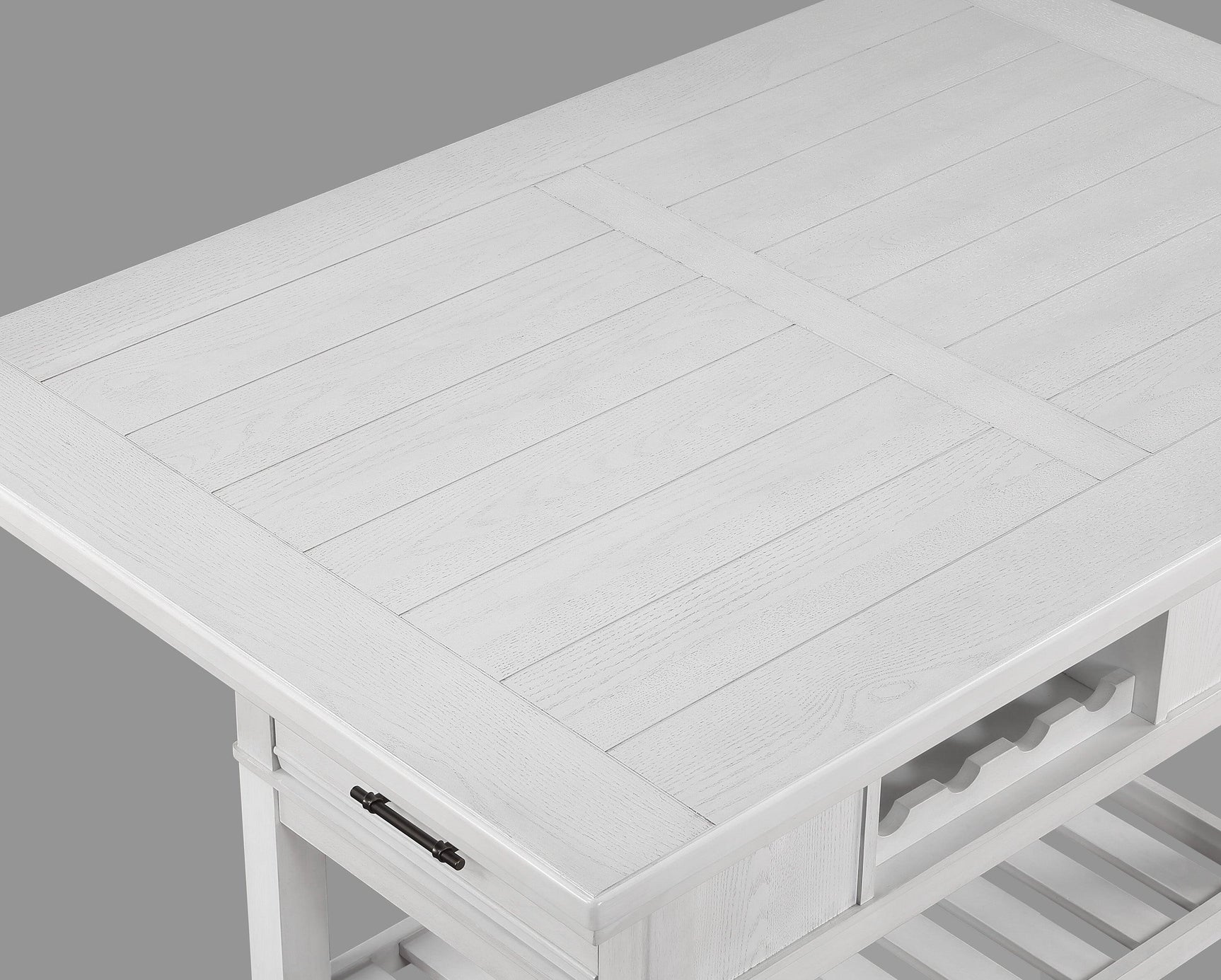Wendy White Farmhouse Modern Wood And Veneers Rectangular Counter Height - Ella Furniture