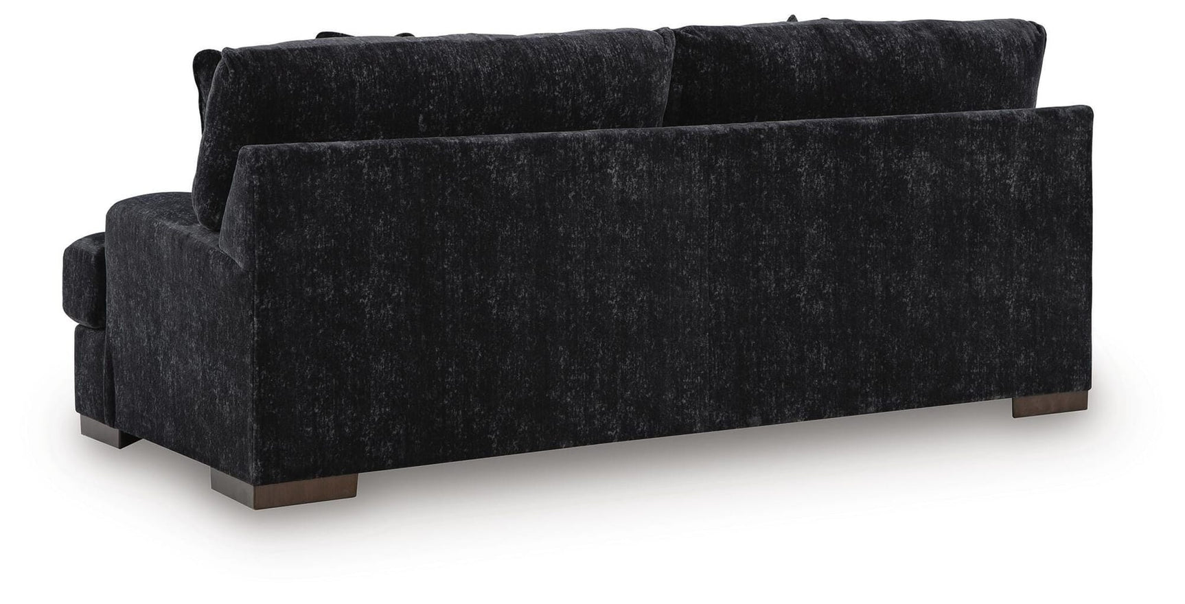 Whitmore Manor Black Pearl Chenille,Velvet Sofa view 4