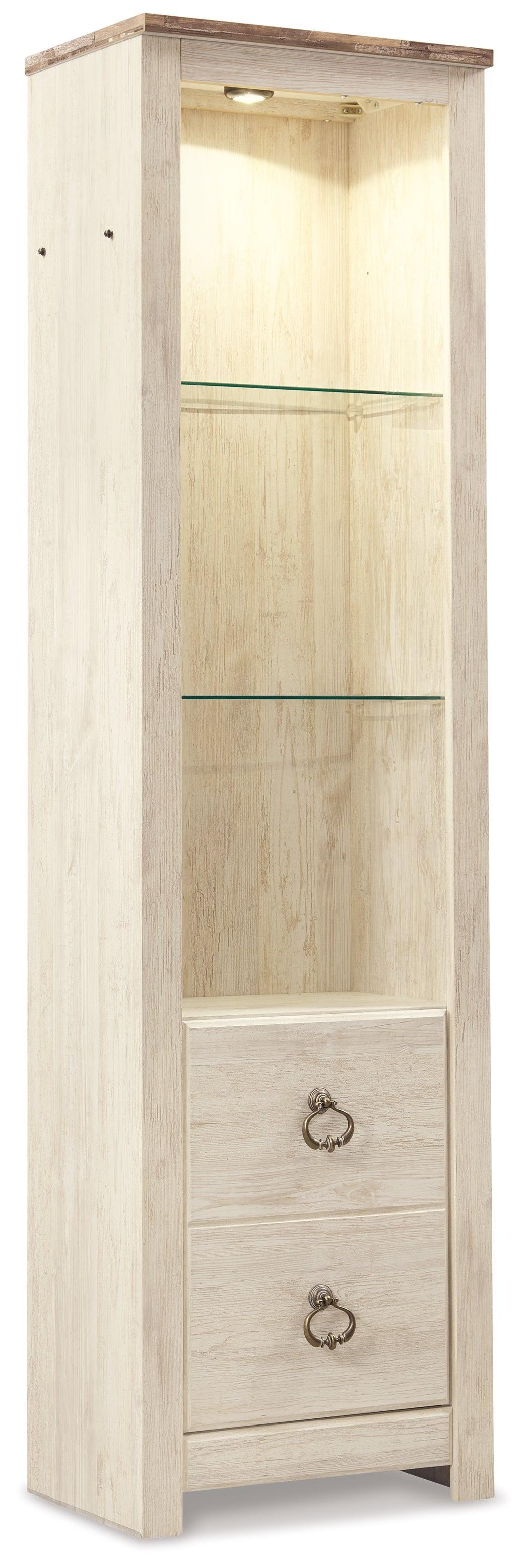 Willowton Whitewash 3-Piece Entertainment Center - Ella Furniture