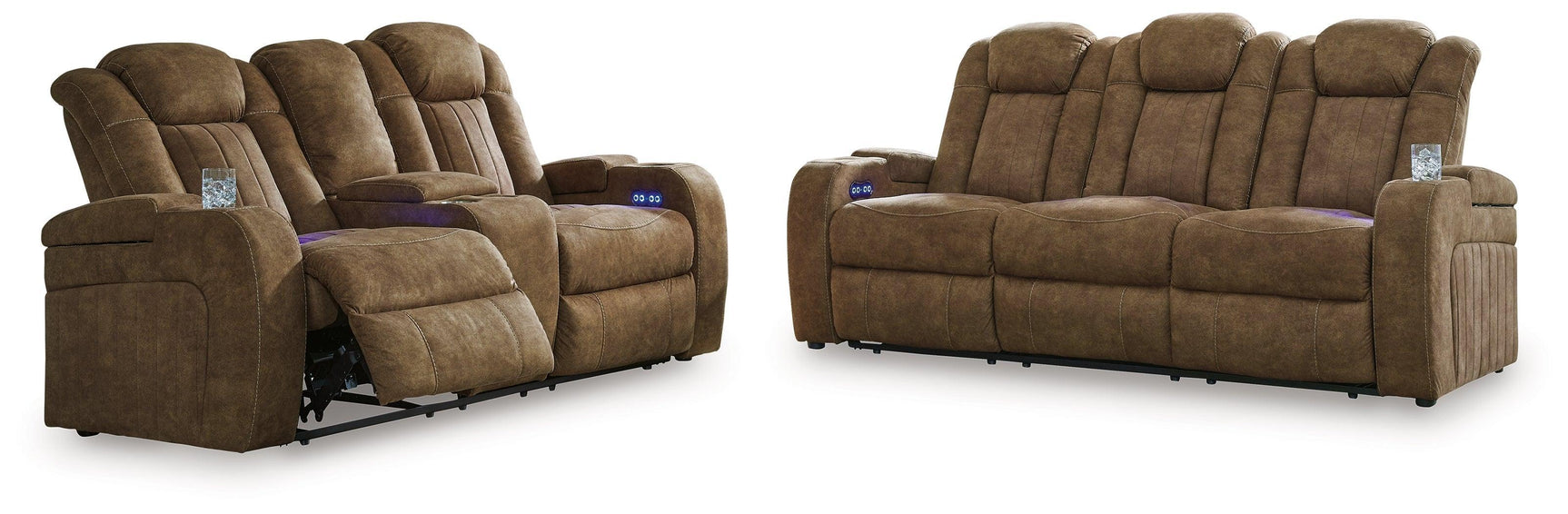 Wolfridge Brindle Sofa And Loveseat - Ella Furniture