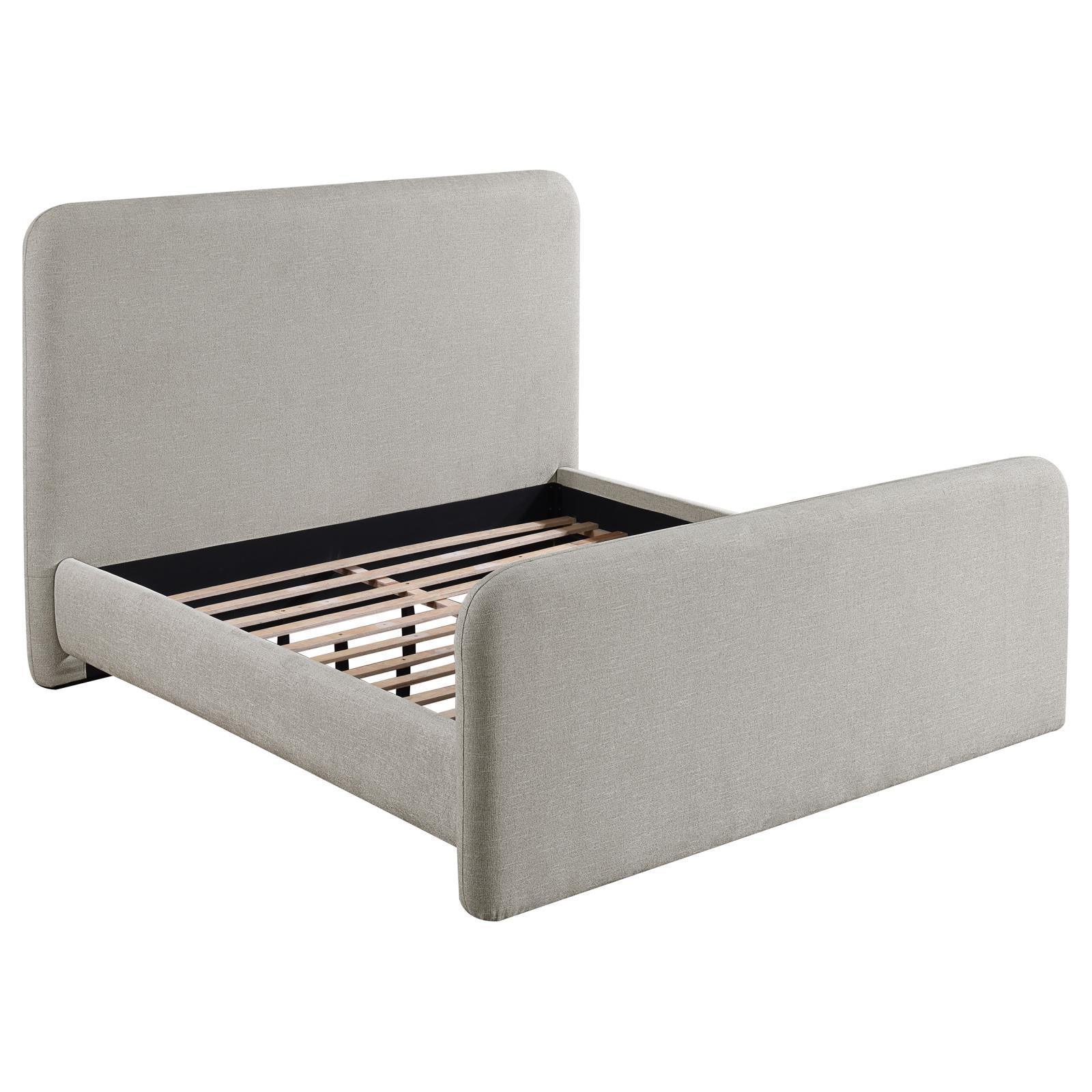 Wren Upholstered Eastern King Platform Bed Grey 302052Ke - Ella Furniture