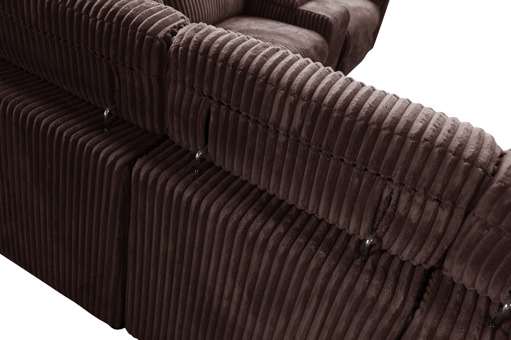 Yash Brown Corduroy Reclining 6-Piece Sectional Sofa view 9