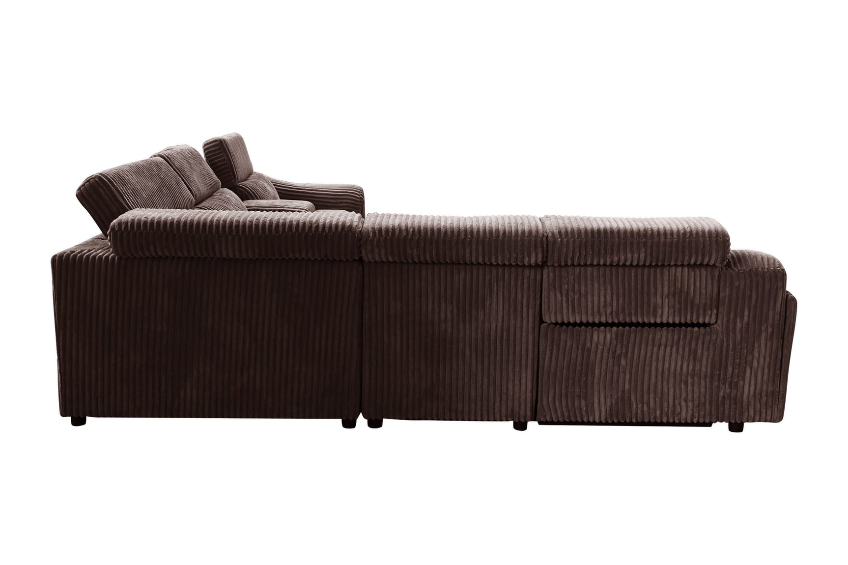 Yash Brown Corduroy Reclining 6-Piece Sectional Sofa view 13
