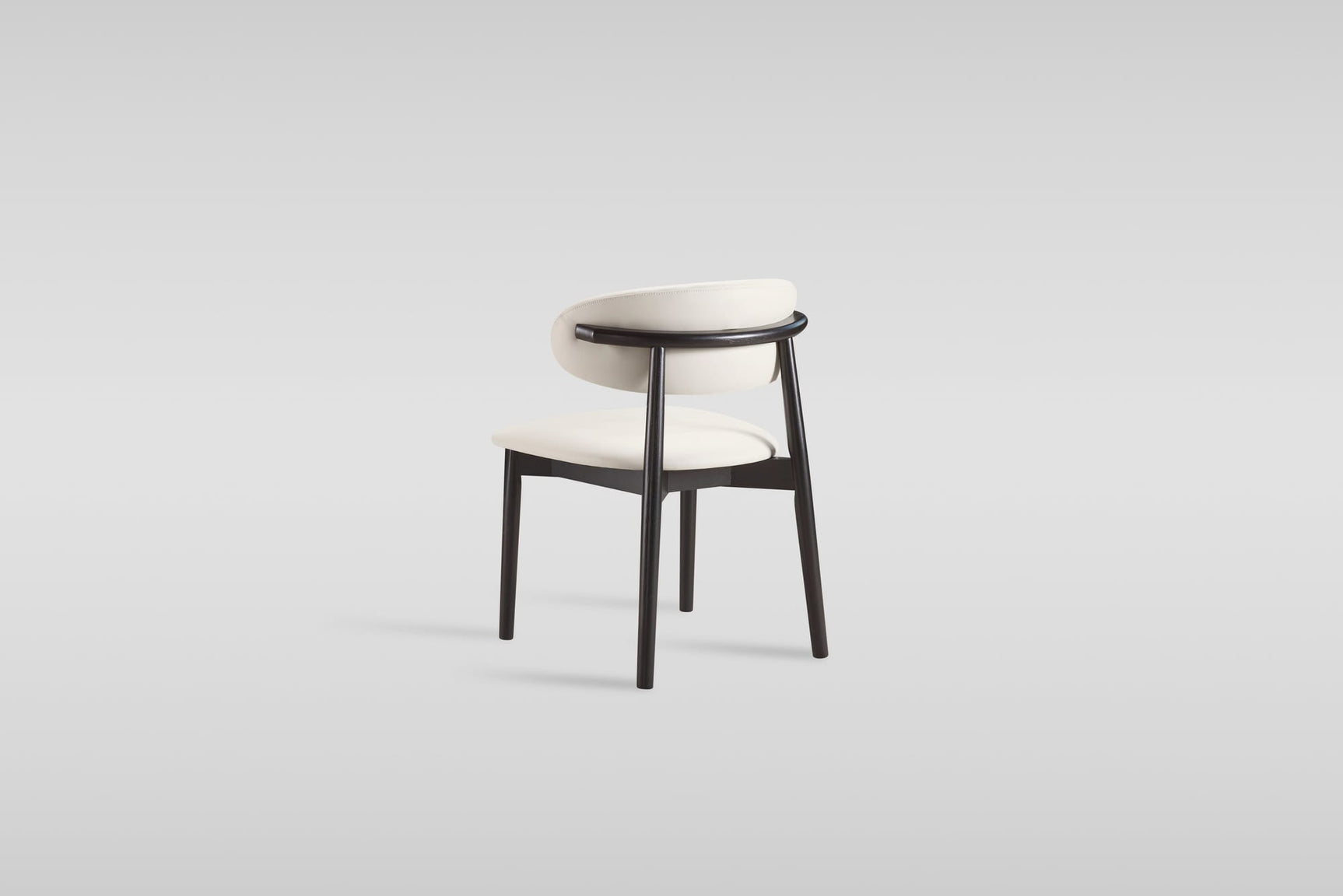 Yomi Dining Chair in Black Frame with Beige Faux Leather view 2