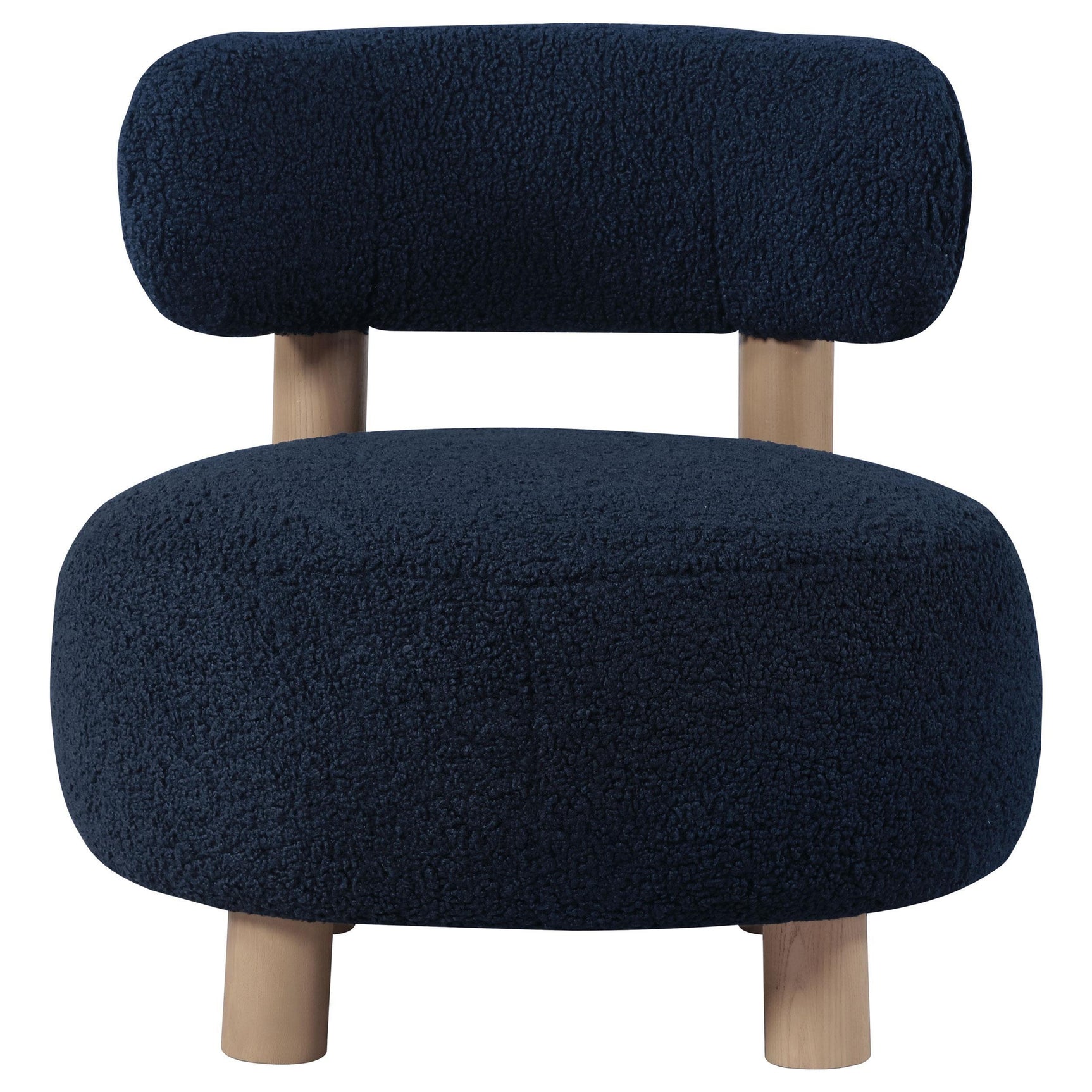 Zonie Boucle Upholstered Barrel Back Accent Chair Blue 903168 - Ella Furniture