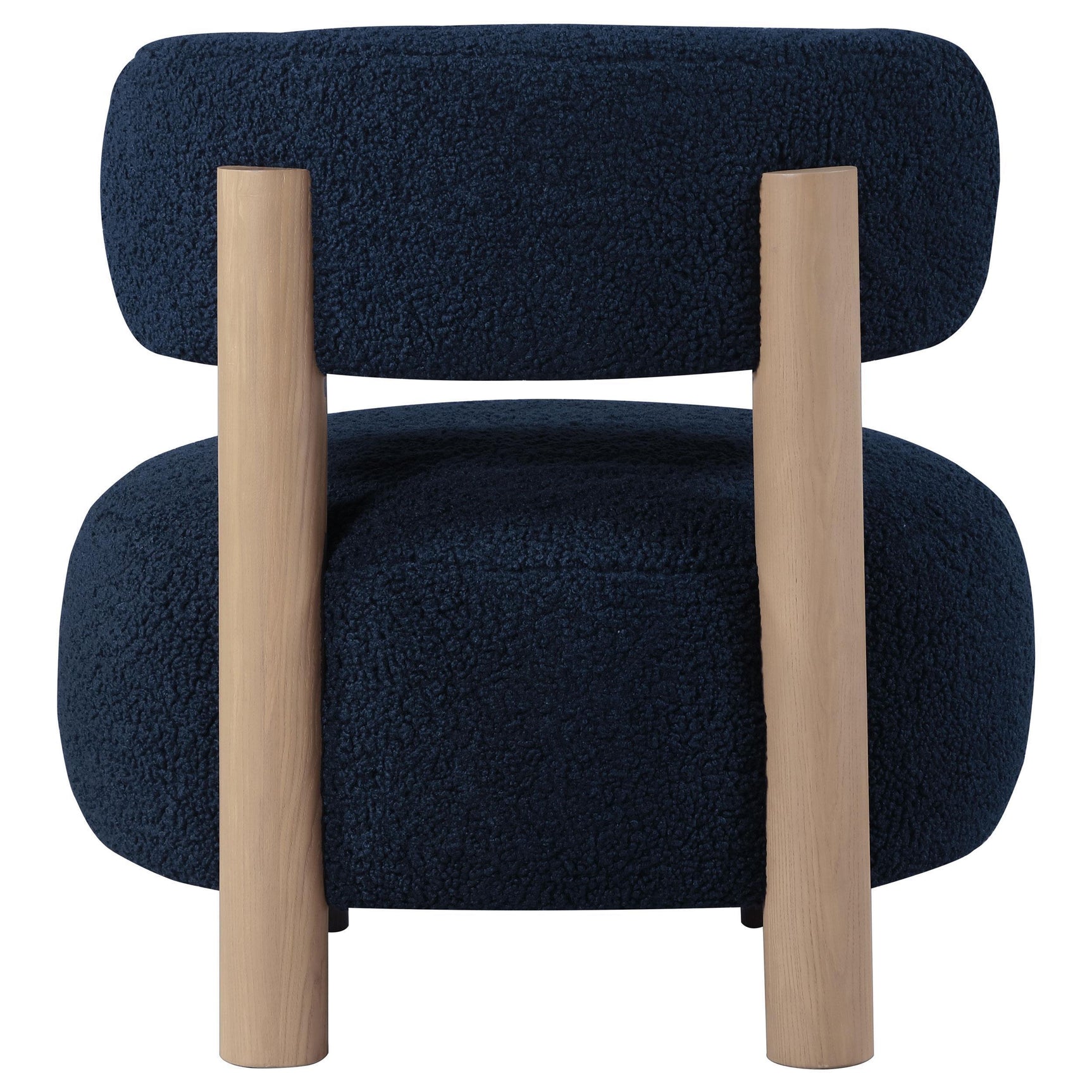 Zonie Boucle Upholstered Barrel Back Accent Chair Blue 903168 - Ella Furniture