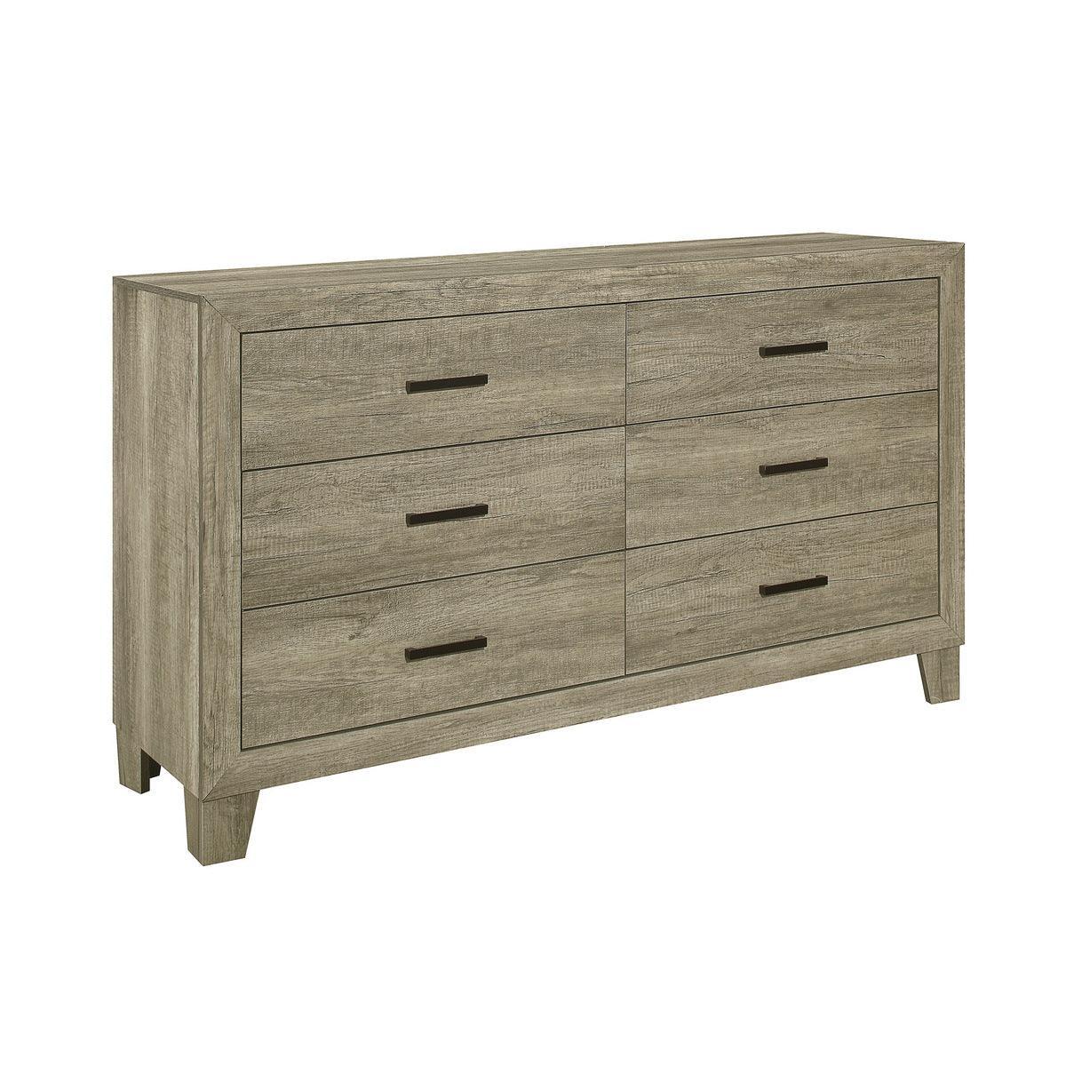 Avenue Rustic Modern Contemporary Wood And Engineered Wood Panel Youth Bedroom Set - Ella Furniture
