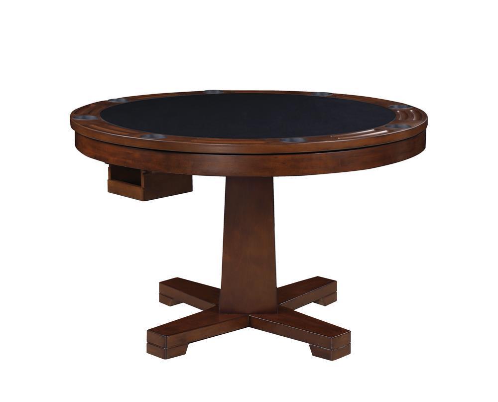 Marietta Tobacco Round Wooden Game Table - Ella Furniture