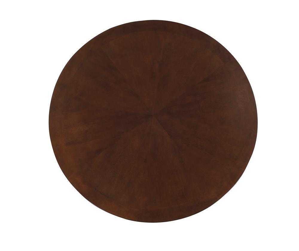 Marietta Tobacco Round Wooden Game Table - Ella Furniture