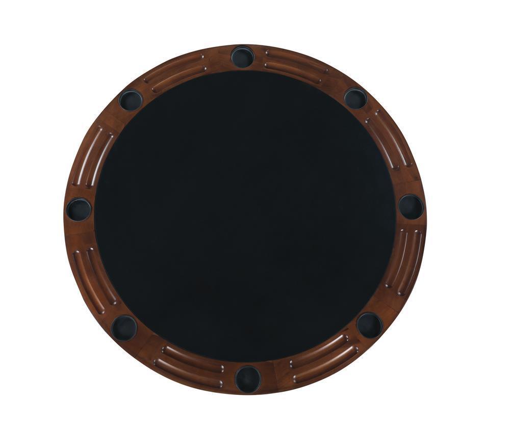 Marietta Tobacco Round Wooden Game Table - Ella Furniture