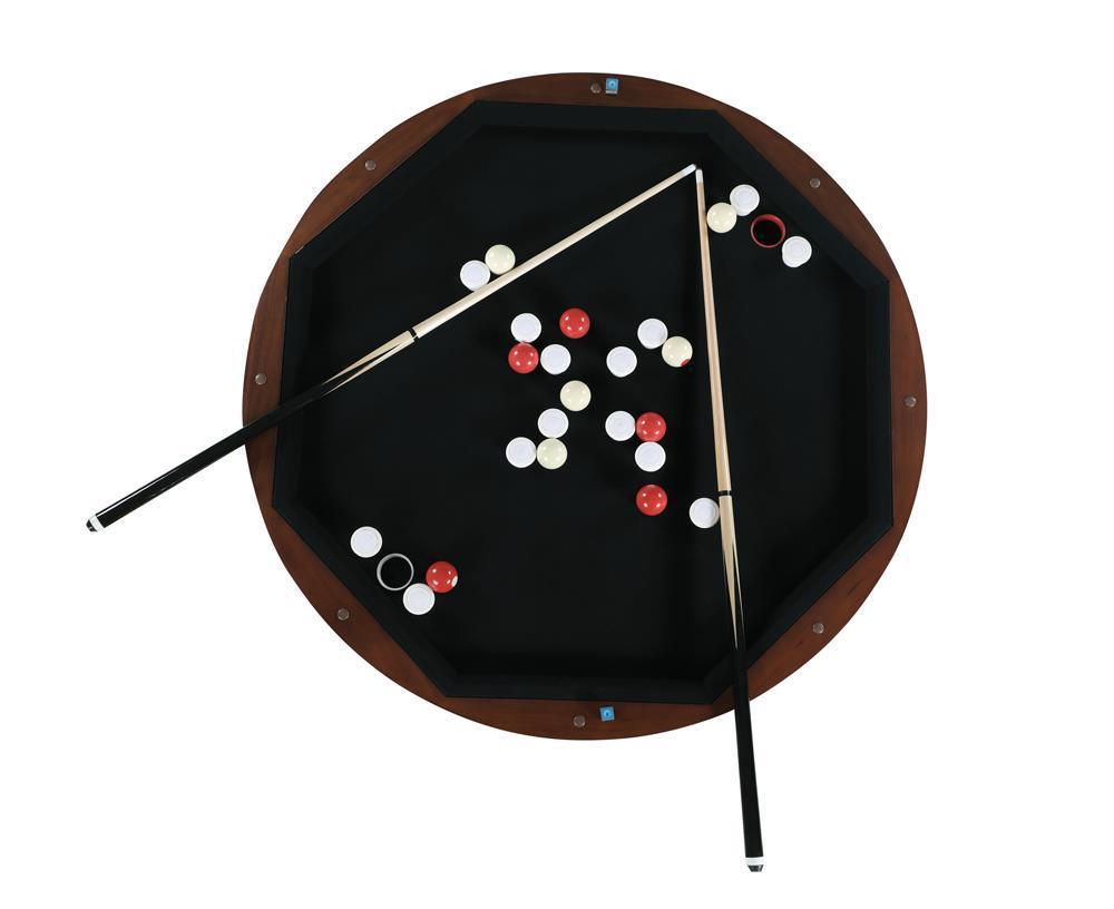 Marietta Tobacco Round Wooden Game Table - Ella Furniture