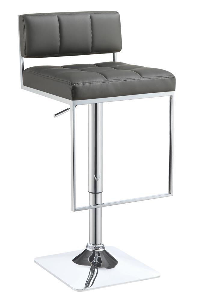 Alameda Adjustable Bar Stool Chrome And Grey - Ella Furniture