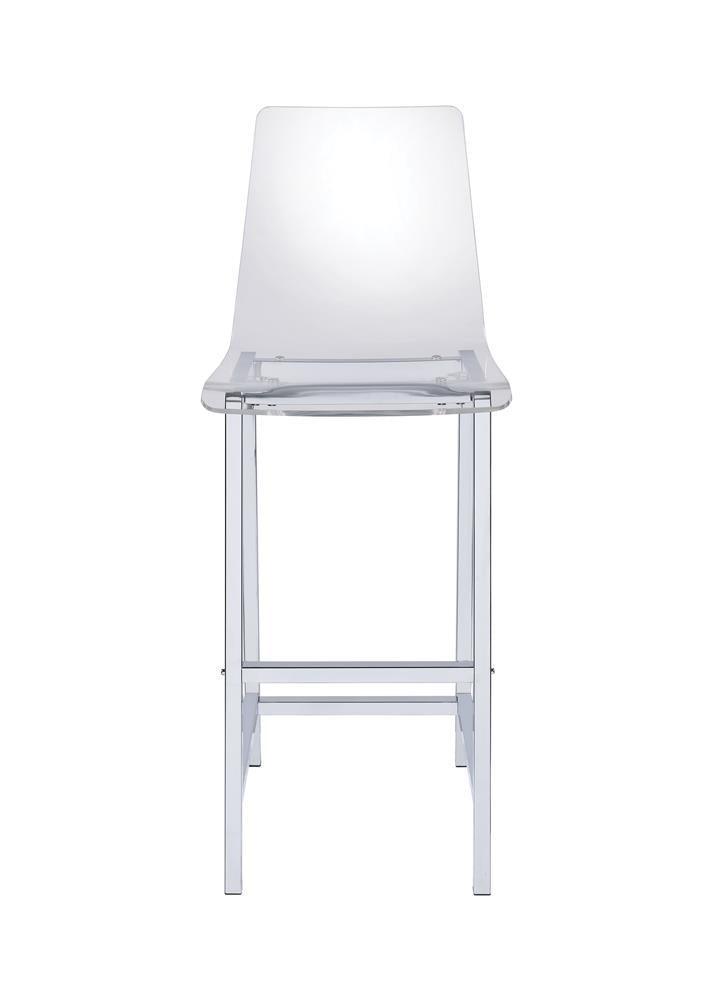 Juelia Bar Stools Chrome And Clear Acrylic (Set Of 2) - Ella Furniture