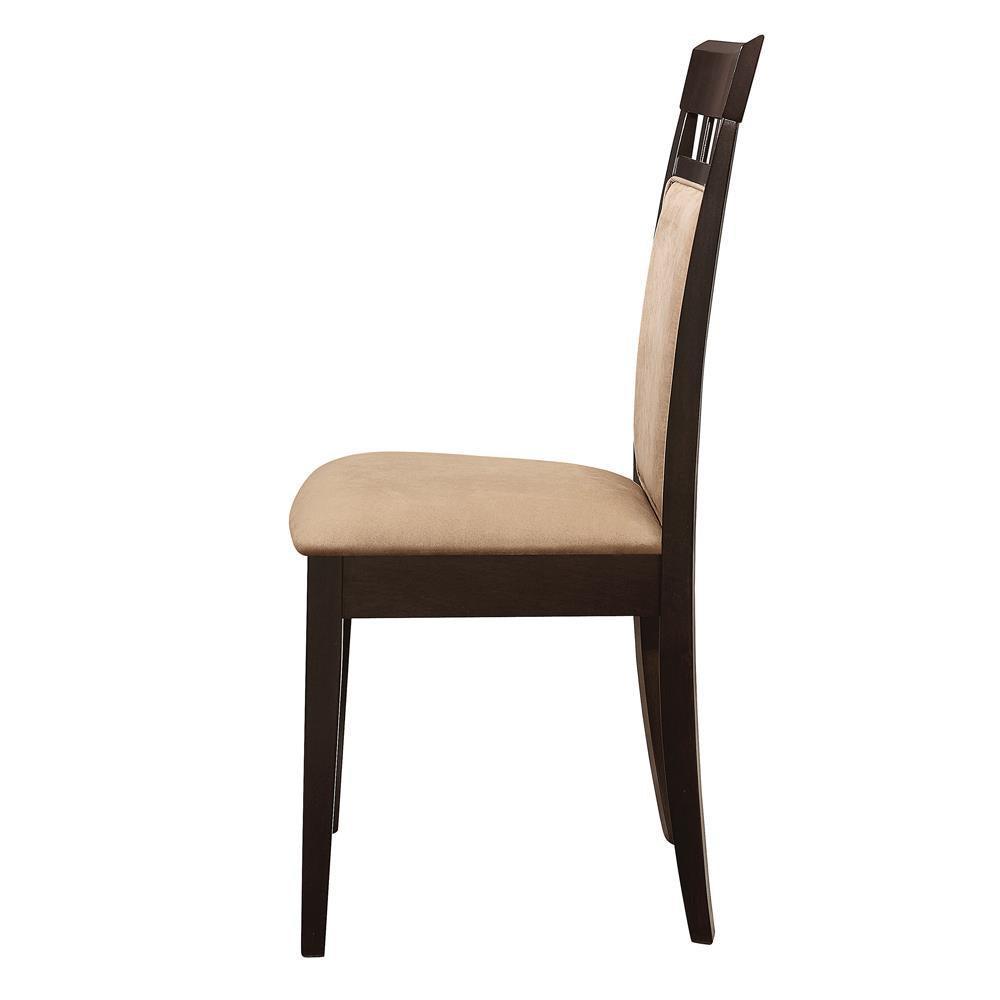 Gabriel Upholstered Side Chairs Cappuccino And Tan (Set Of 2) - Ella Furniture