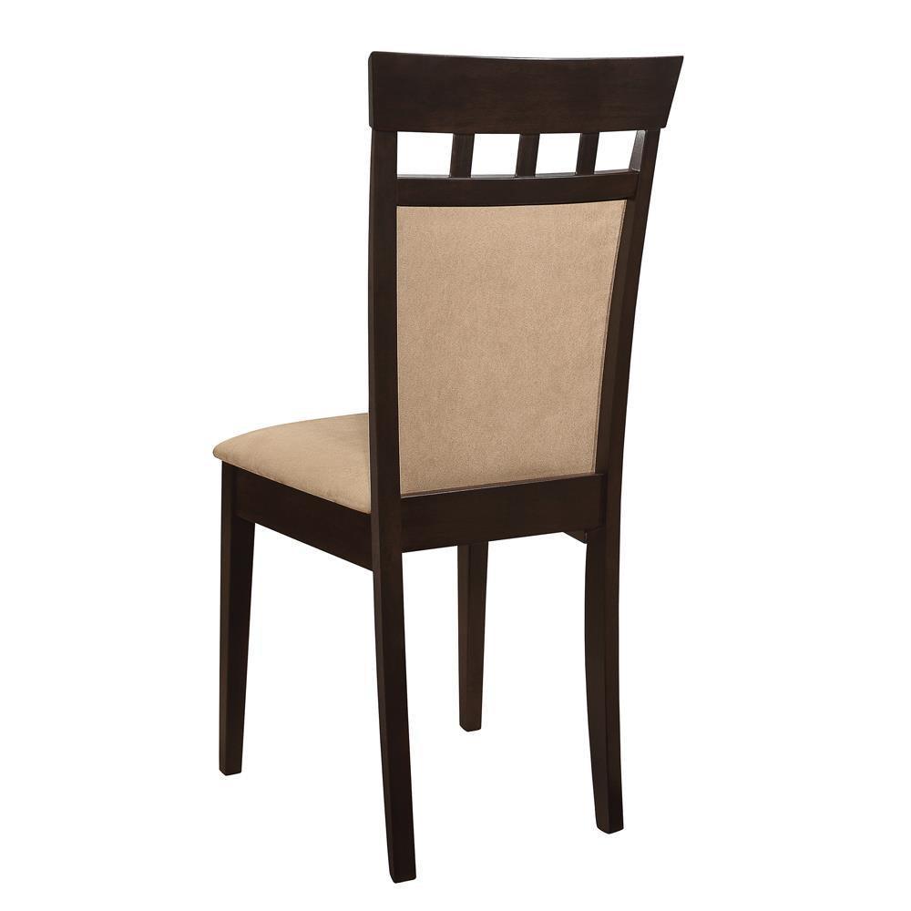 Gabriel Upholstered Side Chairs Cappuccino And Tan (Set Of 2) - Ella Furniture