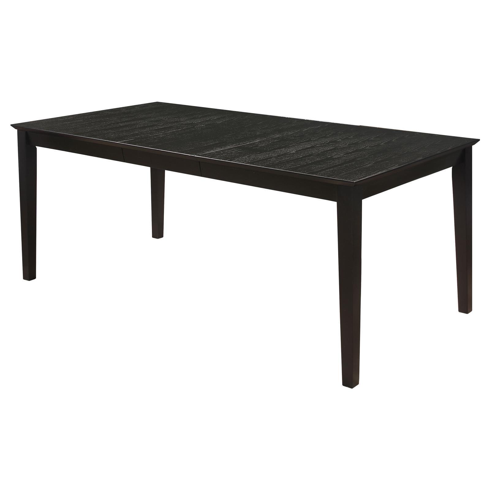 Louise Rectangular Dining Table With Extension Leaf Black - Ella Furniture