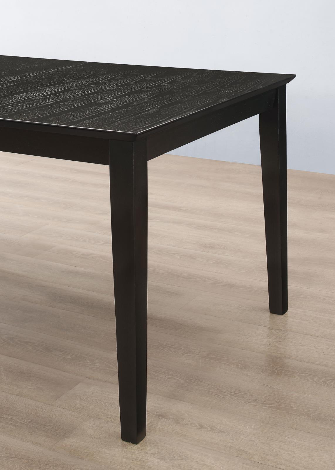 Louise Rectangular Dining Table With Extension Leaf Black - Ella Furniture