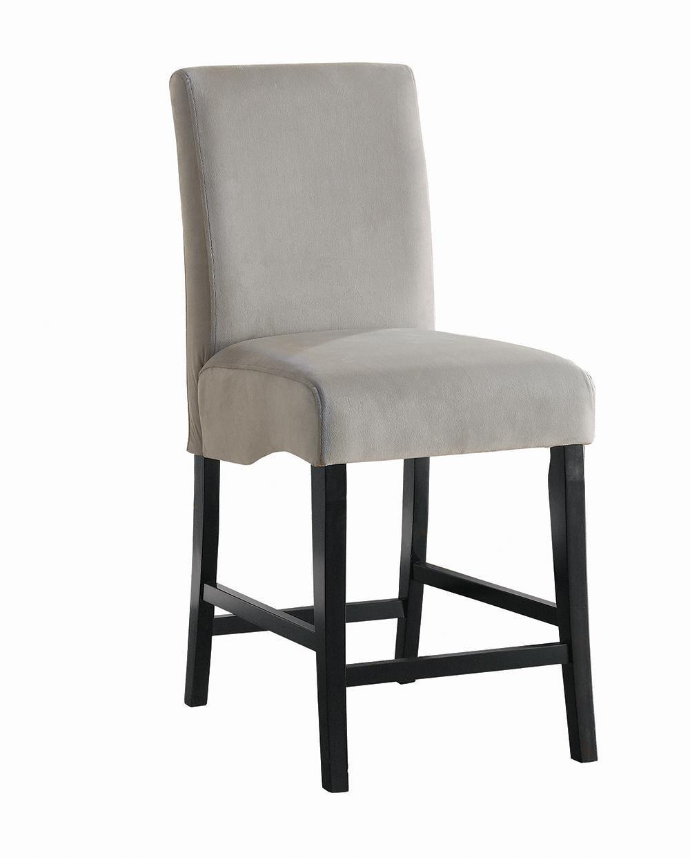 Stanton Upholstered Counter Height Chairs Grey And Black (Set Of 2) - Ella Furniture