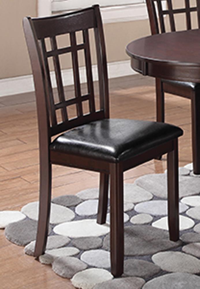 Lavon Padded Dining Side Chairs Espresso And Black (Set Of 2) - Ella Furniture
