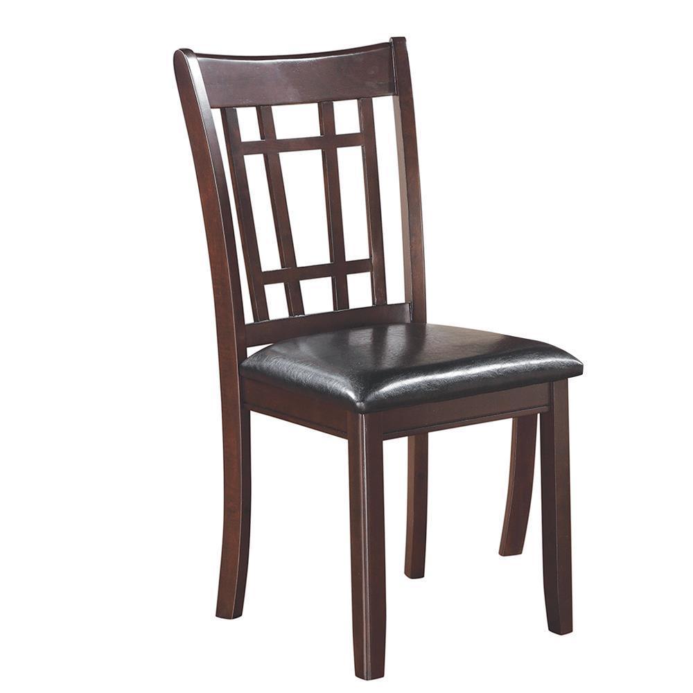 Lavon Padded Dining Side Chairs Espresso And Black (Set Of 2) - Ella Furniture
