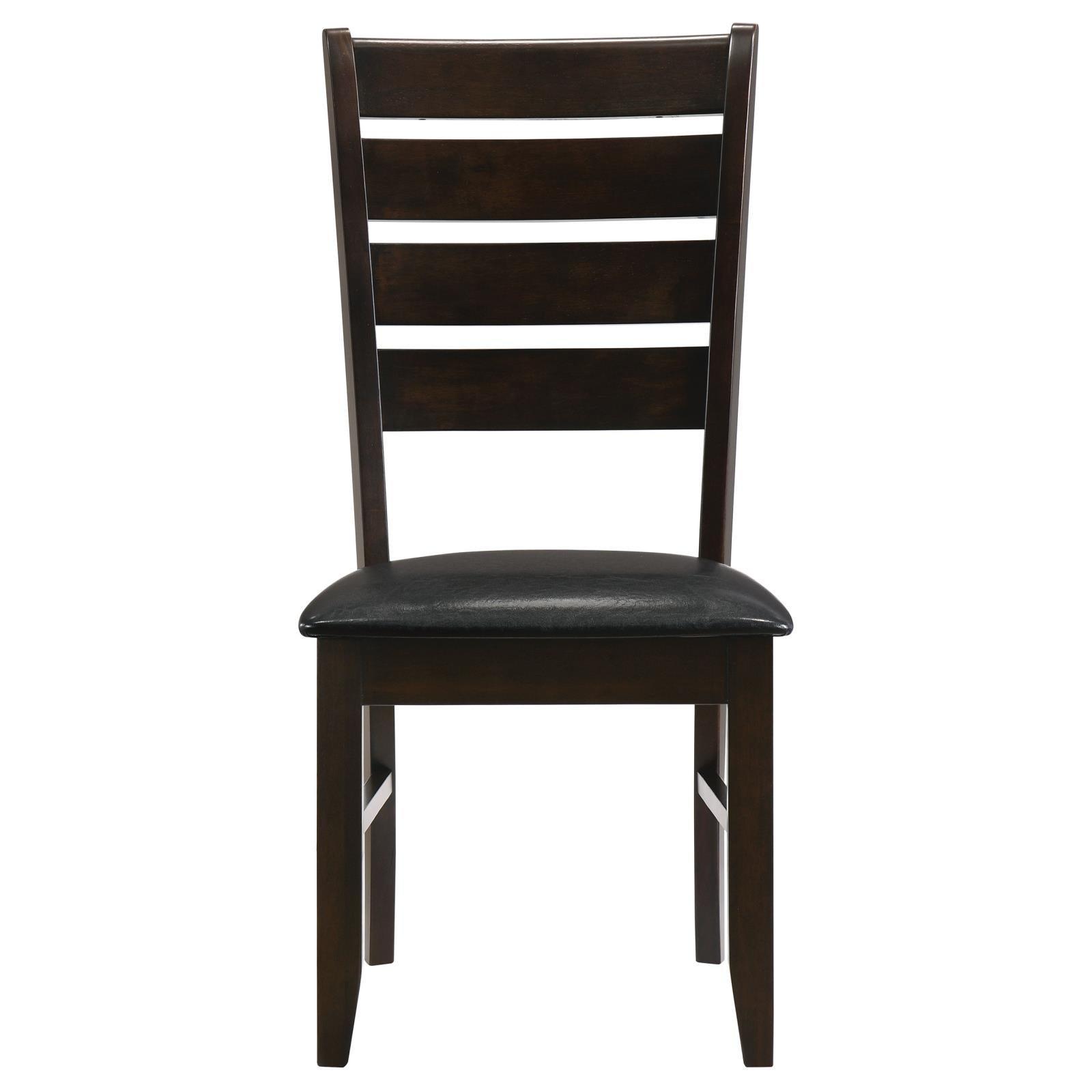 Dalila Ladder Back Side Chairs Cappuccino And Black (Set Of 2) - Ella Furniture